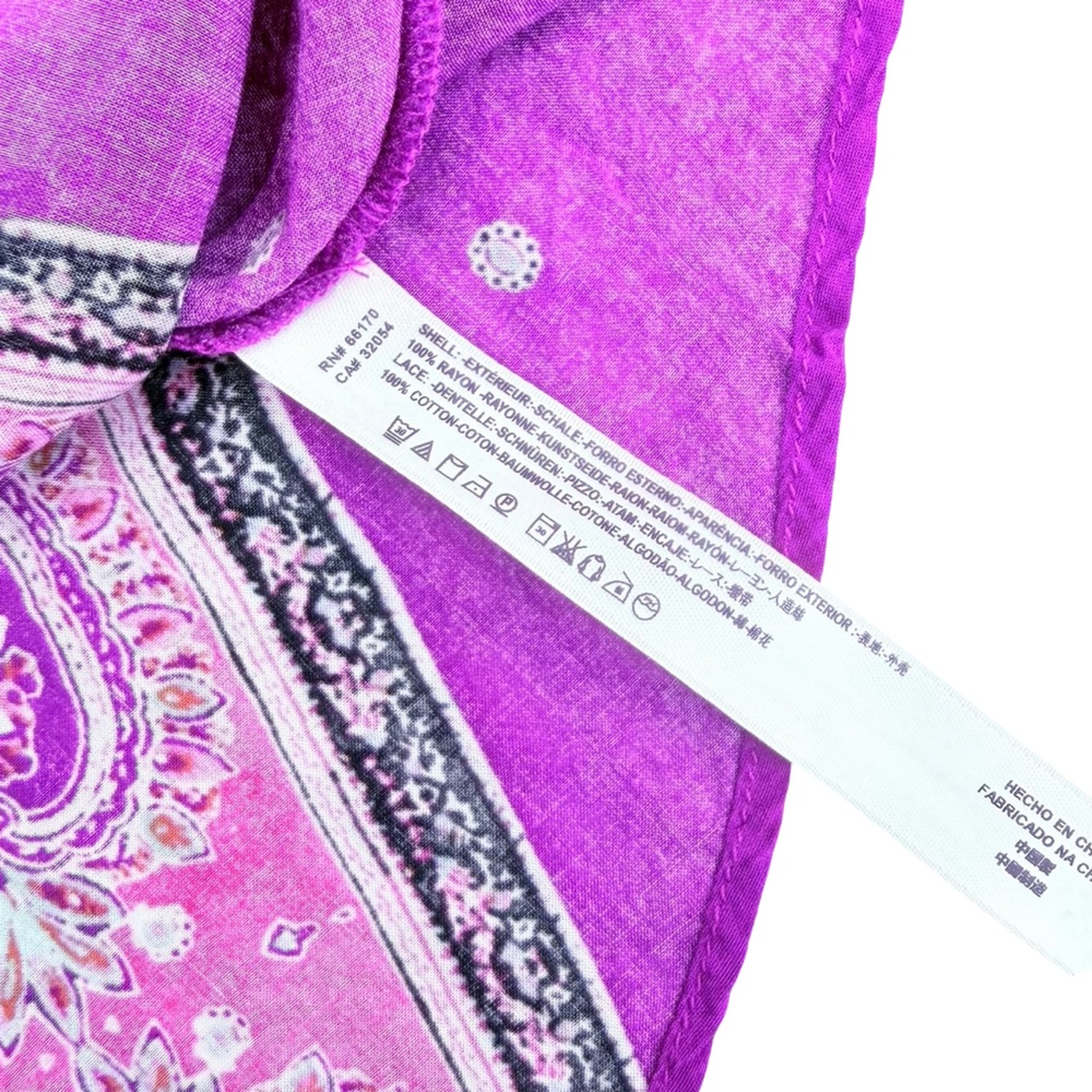 Free People Darjeeling Magenta Print Sleeveless Slip Dress - Picture 7 of 7
